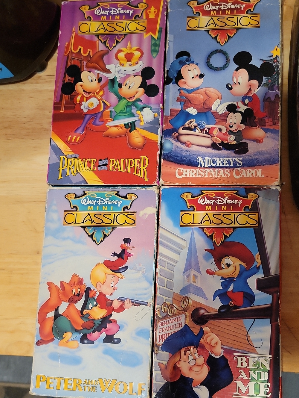 Disney Mini Classics Kids VHS Collection – Red, Blue, Purple Covers